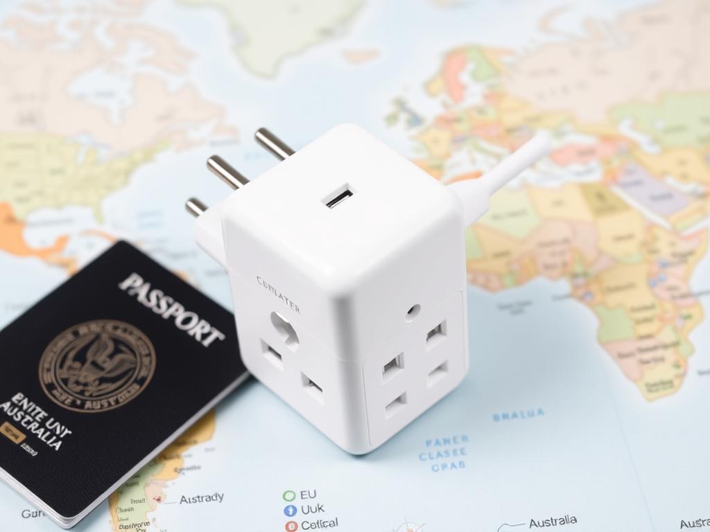 Adaptador universal de tomadas com múltiplas configurações para diferentes países, um dos gadgets essenciais para viagem Adaptador universal de tomadas com múltiplas configurações para diferentes países, um dos gadgets essenciais para viagem