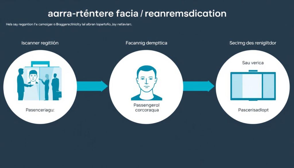 Diagrama explicativo do processo de reconhecimento facial em aeroportos brasileiros