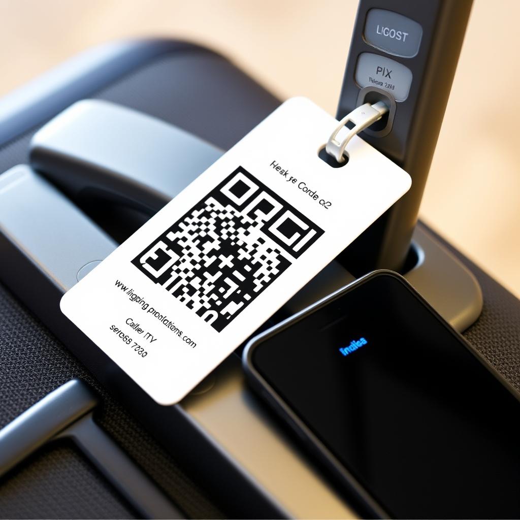Etiqueta QR para identificação de bagagem Etiqueta QR para identificação de bagagem